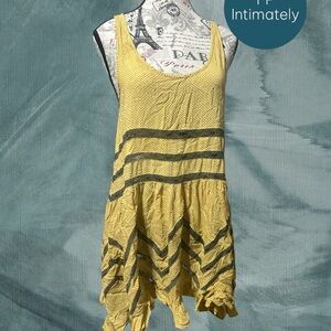 Intimately Yellow and Gray Striped Mini Dress